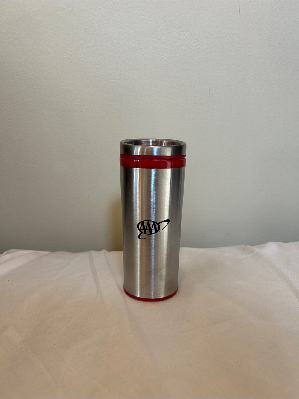 16 oz Stainless Steel Red Accent Travel Tumbler